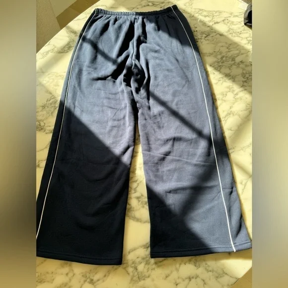 NWT Edikted Autumn Cotton Blend Sweat Pants Navy w White Side Stripe Womens XL - Picture 5 of 8